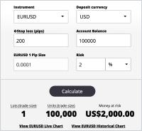 Position Size and Risk Calculator